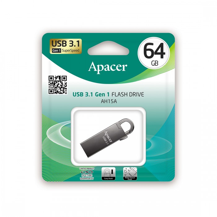 USB-накопитель Apacer AH15A 64GB Серый